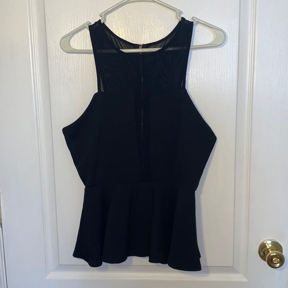Arden B Black Mesh dressy top size L early 2000’s club top!!